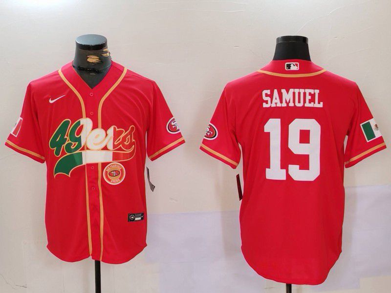 Men San Francisco 49ers #19 Samuel Red Second generation Mexican Joint Name 2024 Nike Limited NFL Jersey style 3
